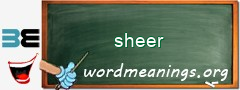 WordMeaning blackboard for sheer